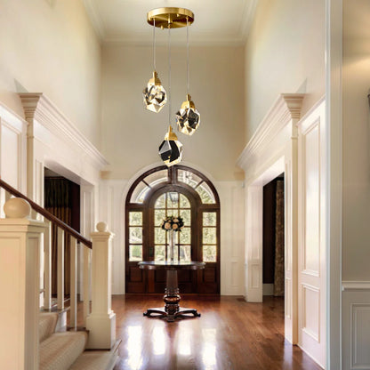 Diamond Chandelier-Large Dimmable LED Crystal Chandelier For Staircase