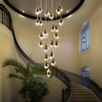 luxury high ceiling crystal chandelier