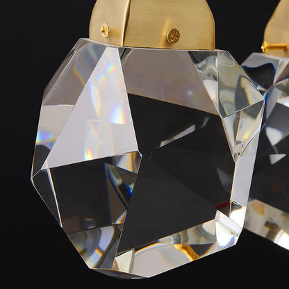 Diamond Chandelier-Large Dimmable LED Crystal Chandelier For Staircase Detail
