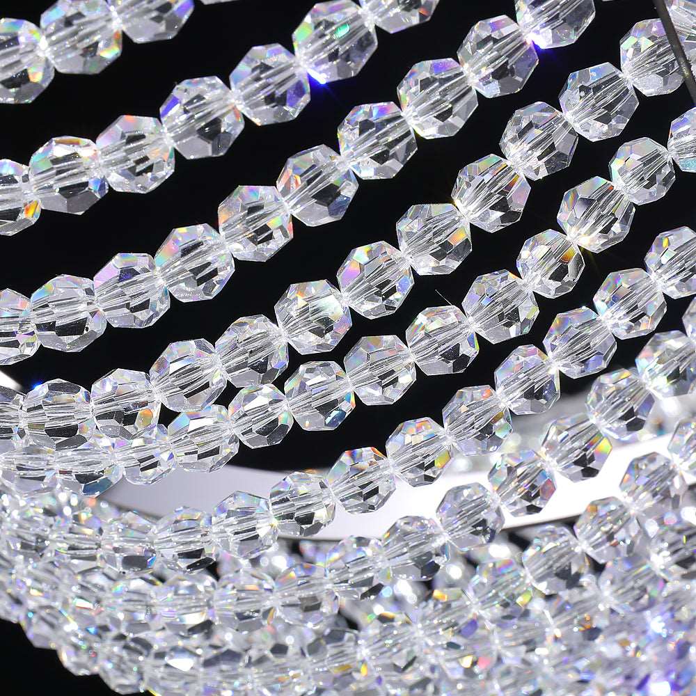 Dreamy Chandelier-Modern Large Wave Design Crystal Chandelier for Dining Room-Crystal Detail