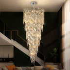 Drift Crystal Staircase Chandelier for Tall Foyers & Stairwells