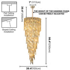 Drift Crystal Staircase Chandelier for Tall Foyers & Stairwells