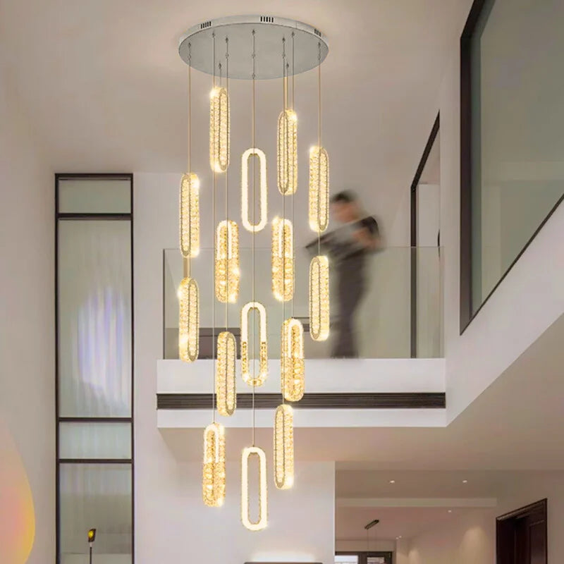 crystal staircase chandelier