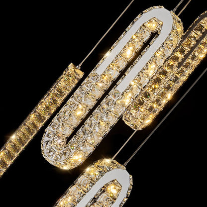 Duplex Chandelier-Large Led Gold Luxury Crystal Staircase Chandelier-Image 6