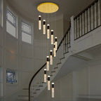 long crystal chandelier