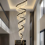 long crystal chandelier