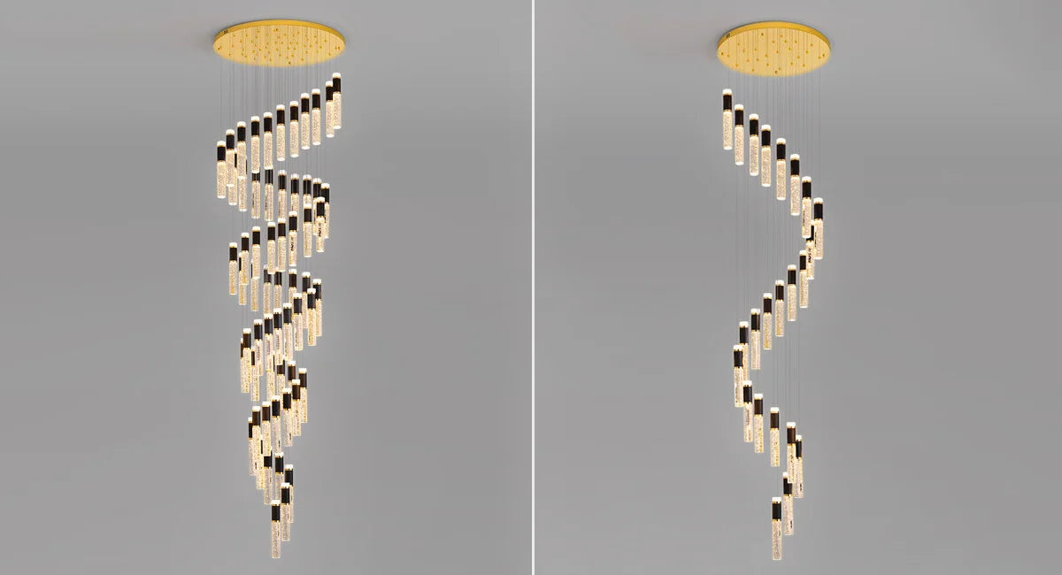 long crystal chandelier