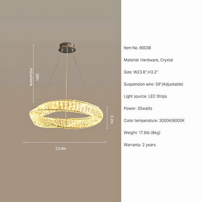 design led ring chandelier
