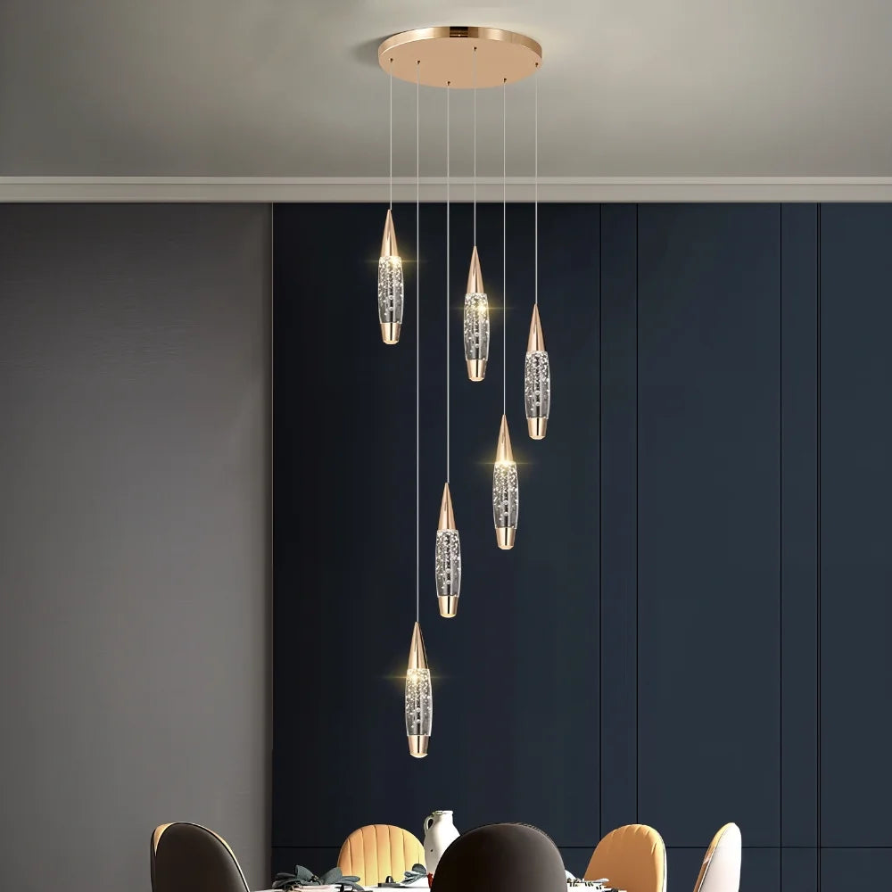 dining room gold hanging light