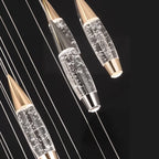 Elira Spiral LED Crystal Staircase Chandelier for Tall Foyers & Stairwells