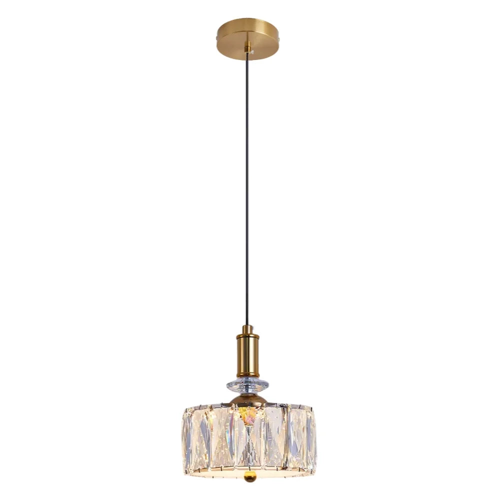 small gold led crystal light