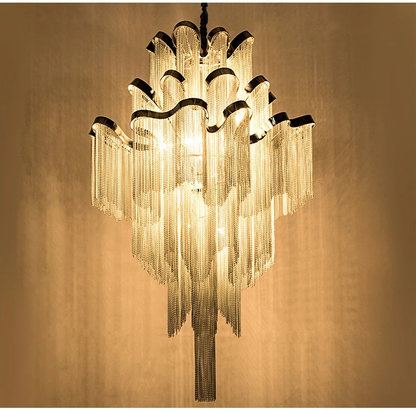 Elysian Chandelier_Modern Luxury Living Room Tassel Lighting Fixture