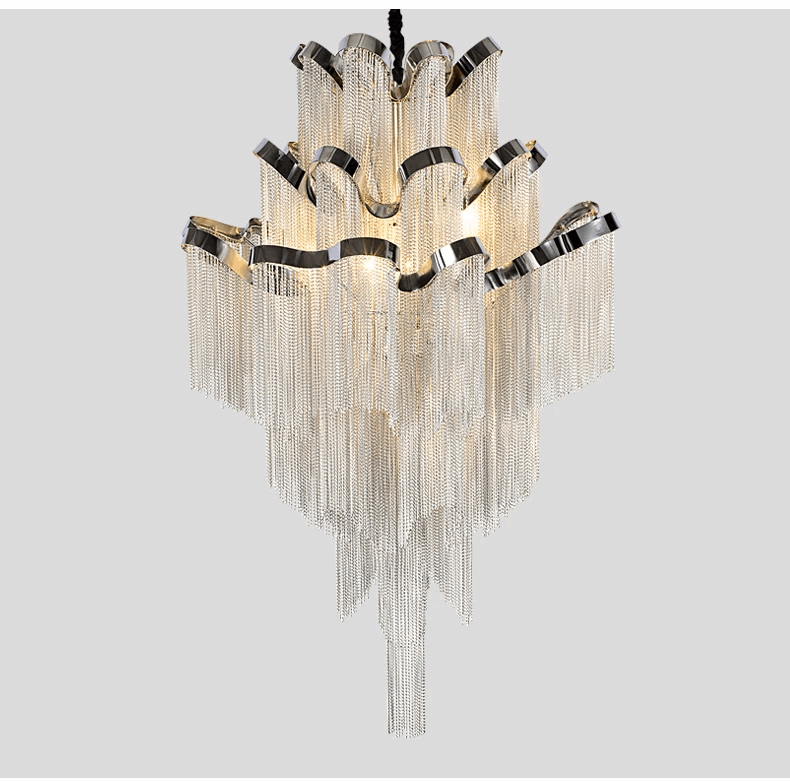 Elysian Chandelier_Modern Luxury Living Room Tassel Lighting Fixture