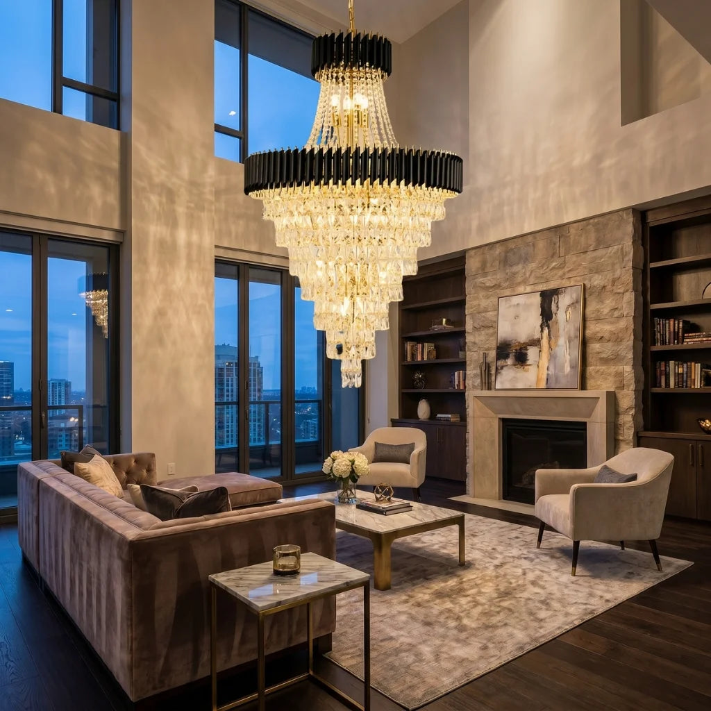 Ethereal-loft Black Gold Chandelier