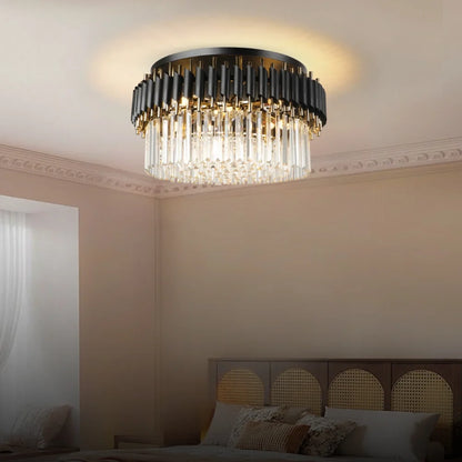 Black and gold ceiling chandelier