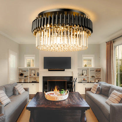 Black and gold ceiling chandelier