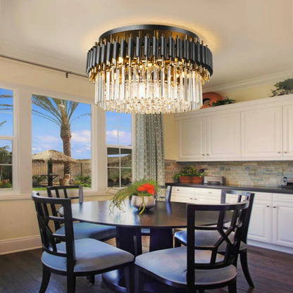 Black and gold ceiling chandelier