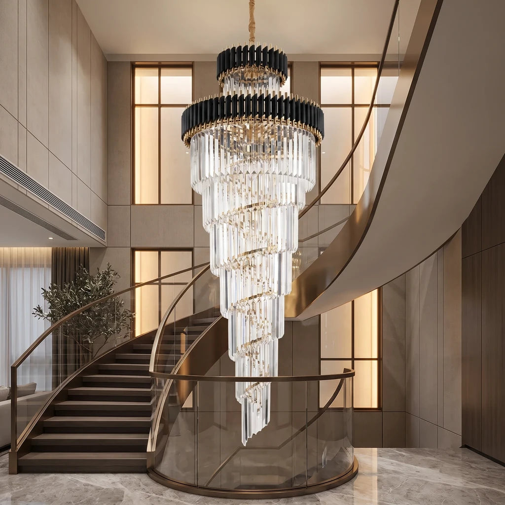 modern contemporary staircase chandelier
