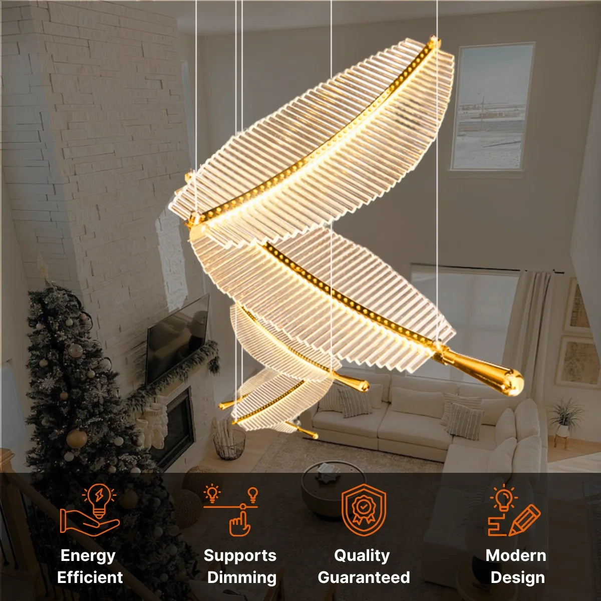 Feather Chandelier