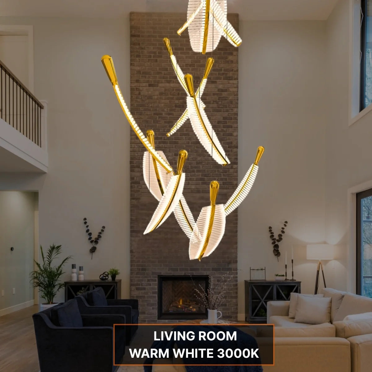Feather Chandelier
