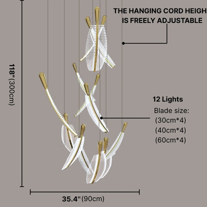 Feather Chandelier