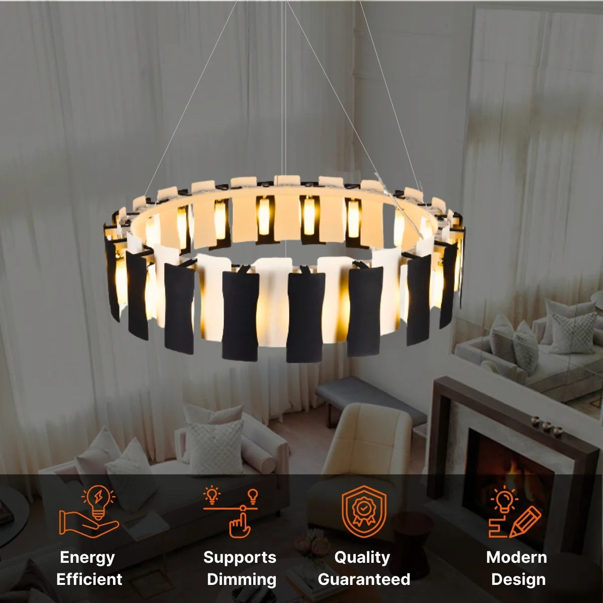 Black and White Chandelier