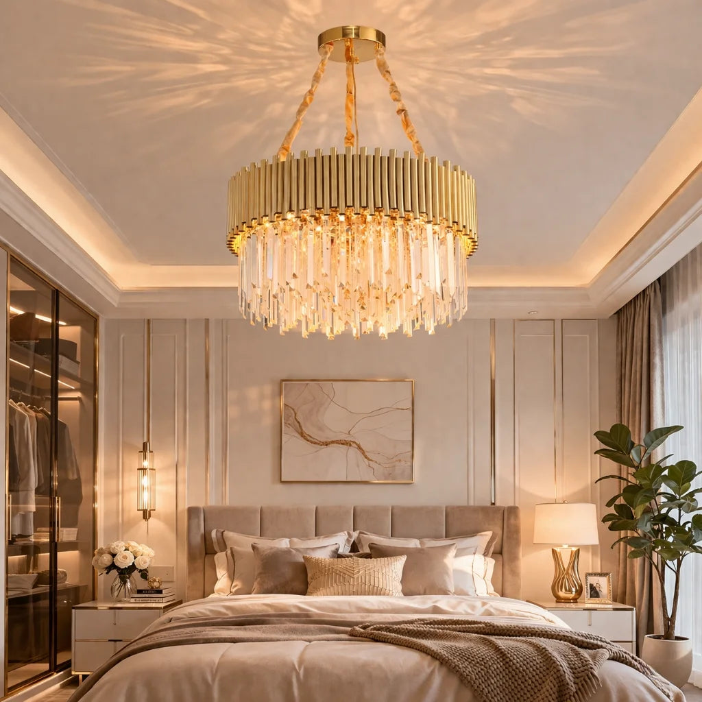 Gleam Gold and Crystal Chandelier