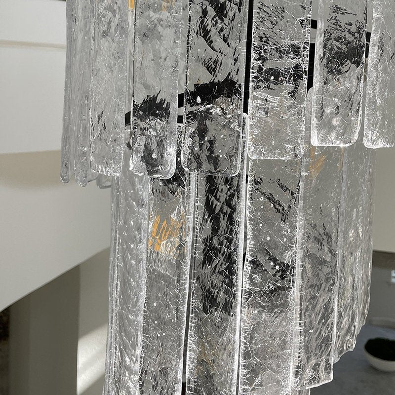Glim Chandelier-Black Modern Glass Chandelier Lighting For Living Room-Glass Detail