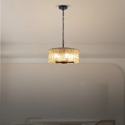 black glass chandelier