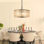 black glass chandelier lighting​