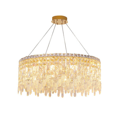 Glitz Chandelier-Modern Gold Crystal Hanging Lamp