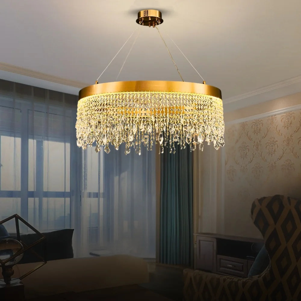Gold Crystal Chandelier