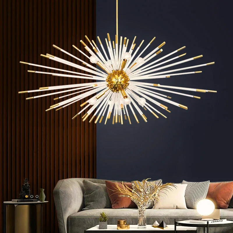 Gold Glass Chandelier