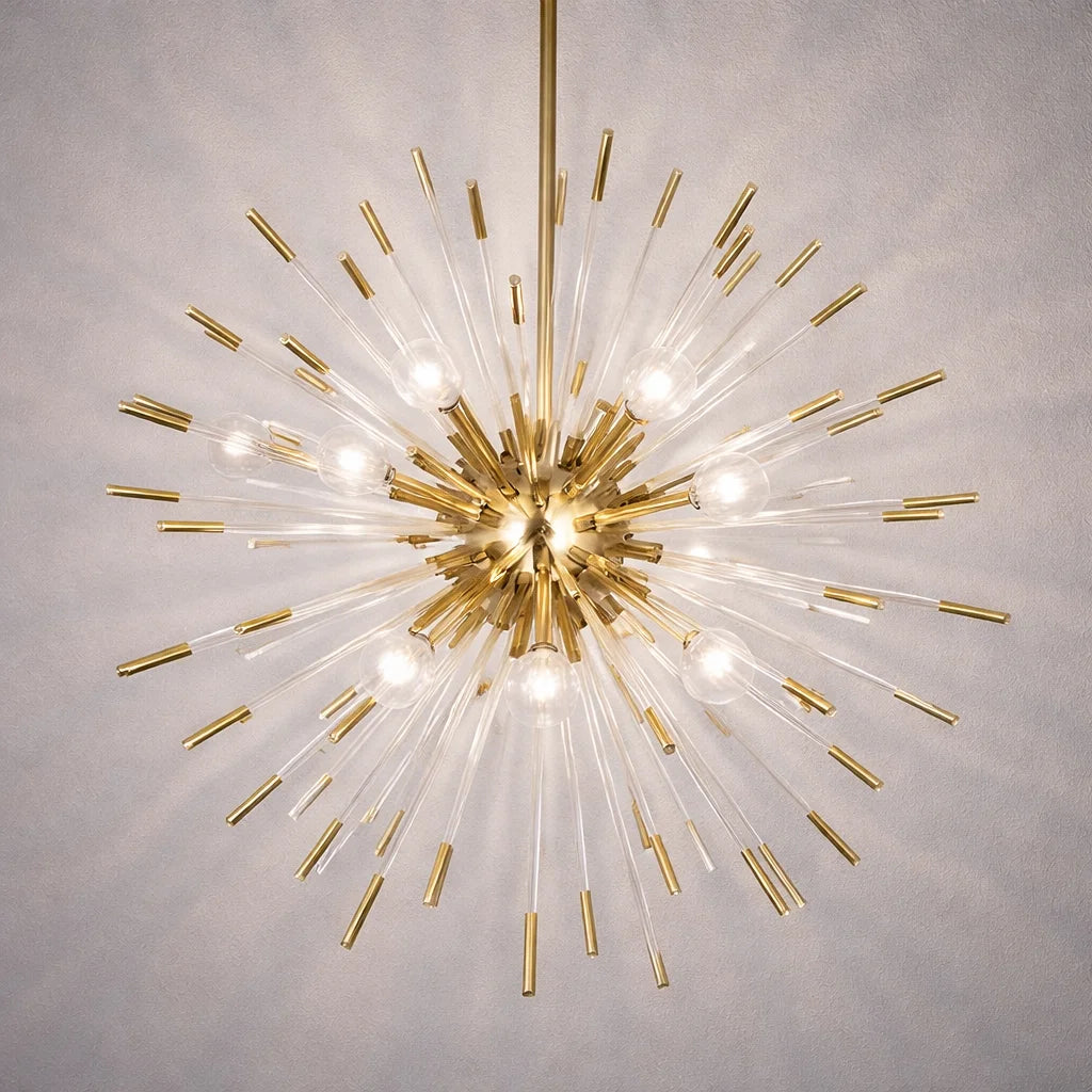 Gold Glass Chandelier