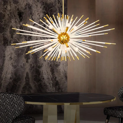 Gold Glass Chandelier