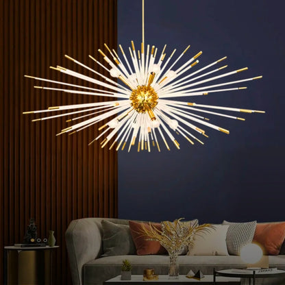 Gold Glass Chandelier