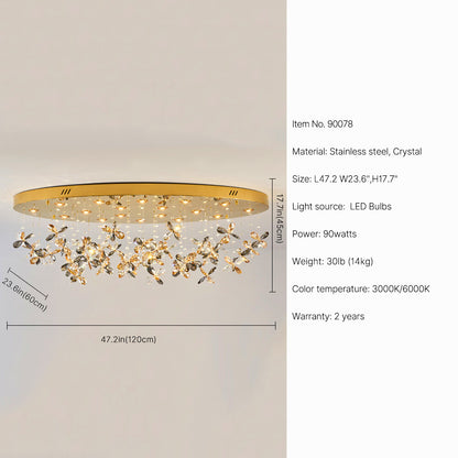 Gold ceiling light for living room