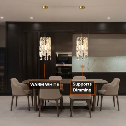 gold crystal light for dining room