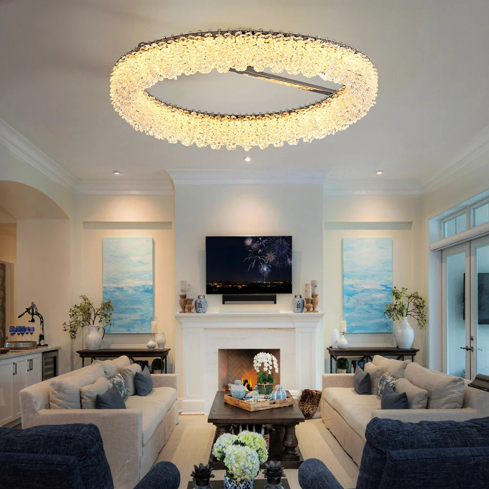 crystal ceiling light