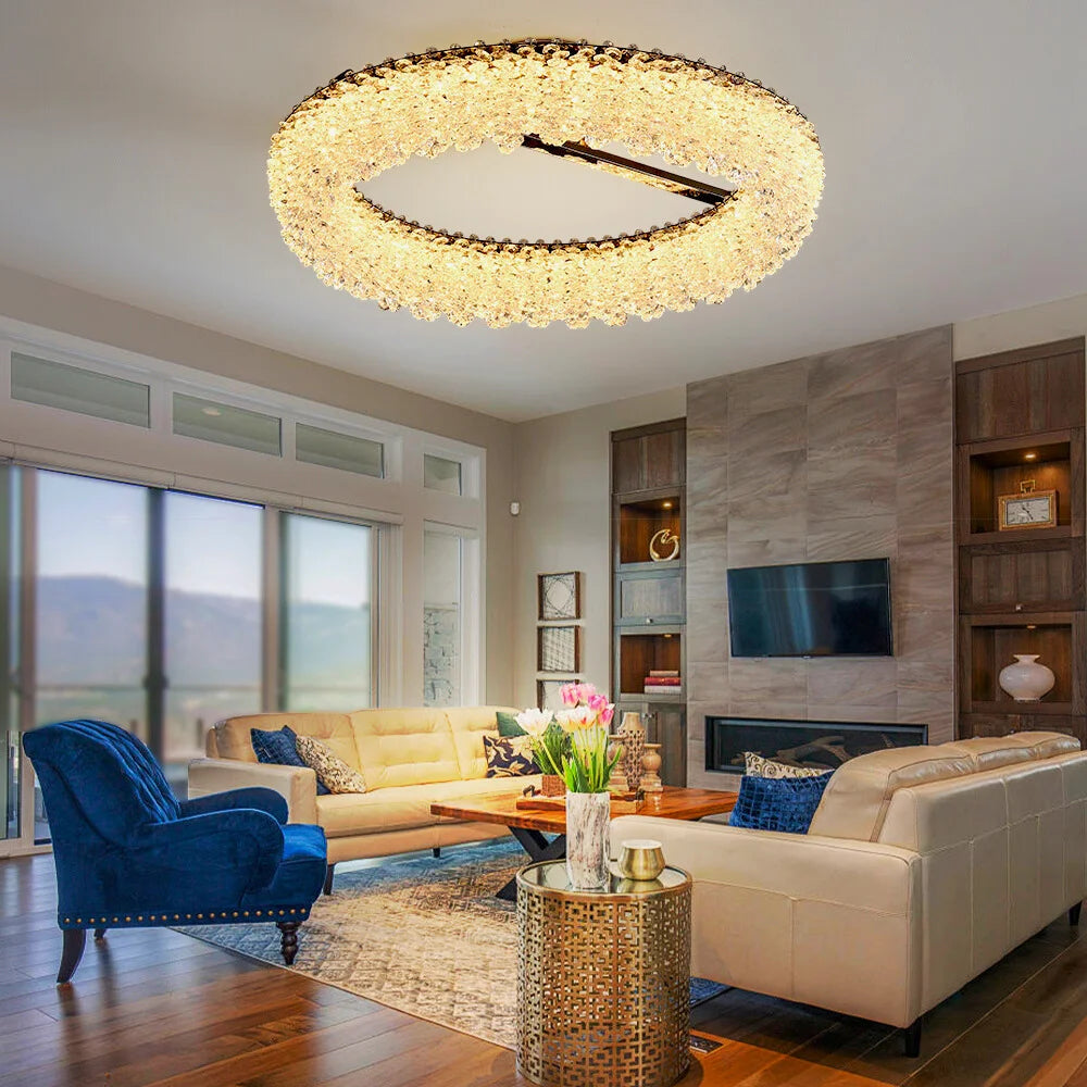modern crystal ceiling light