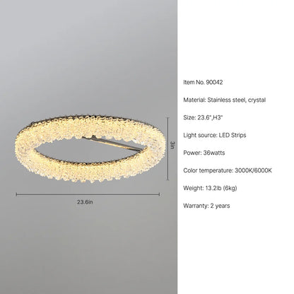 LED crystal ceiling light