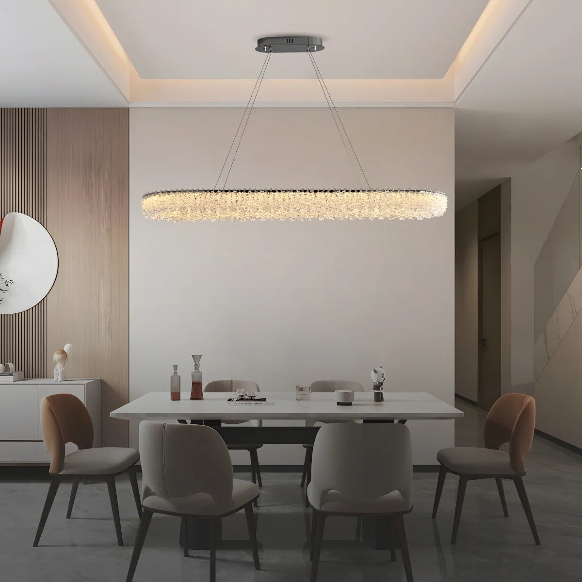 dining room crystal light