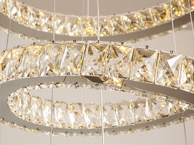 Helix Chandelier-Spiral-Shaped Large Crystal Staircase Chandelier Detail