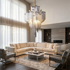 YOOGEE statement chandelier for dining room and foyer lighting