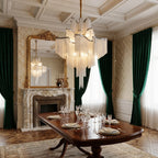 Modern chandelier light fixture for elegant living room decor