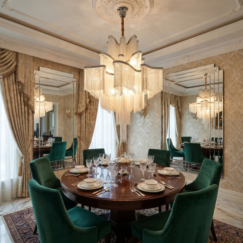 YOOGEE luxury crystal chandelier for modern dining room lighting