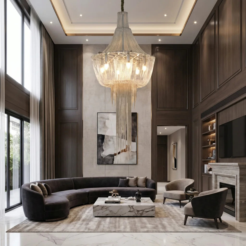 YOOGEE statement chandelier for dining room and foyer lighting