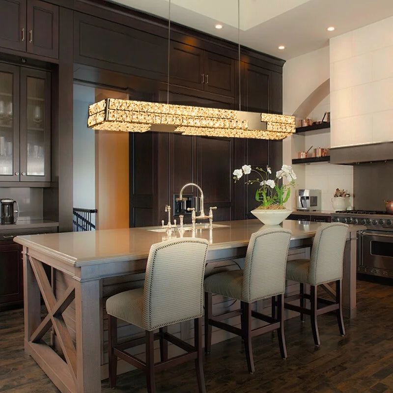 Kira Black Linear Chandelier