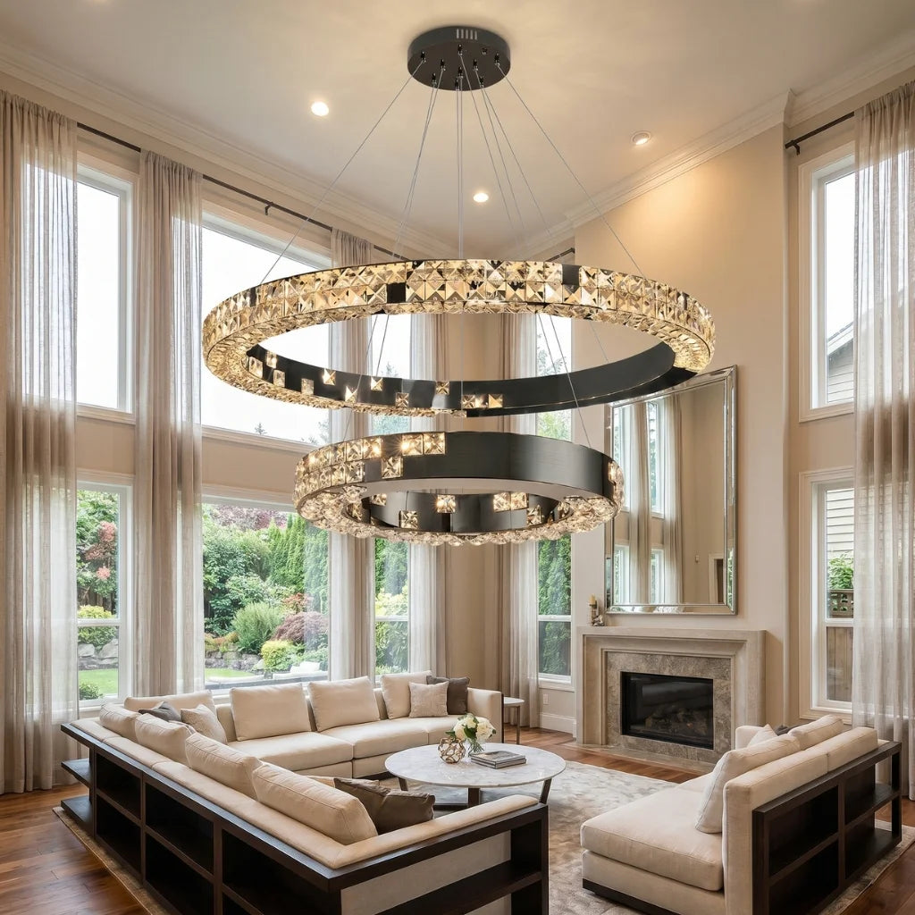 ring crystal chandelier