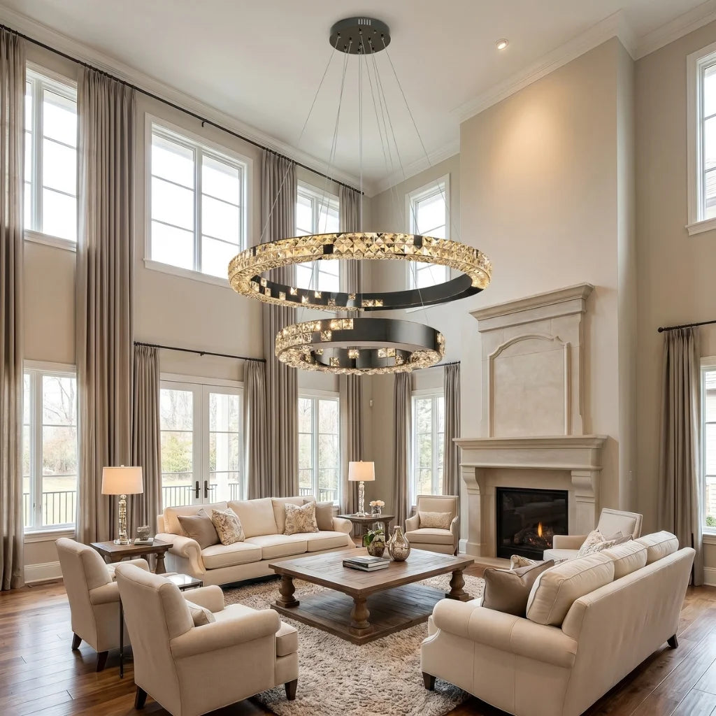 rings crystal chandelier
